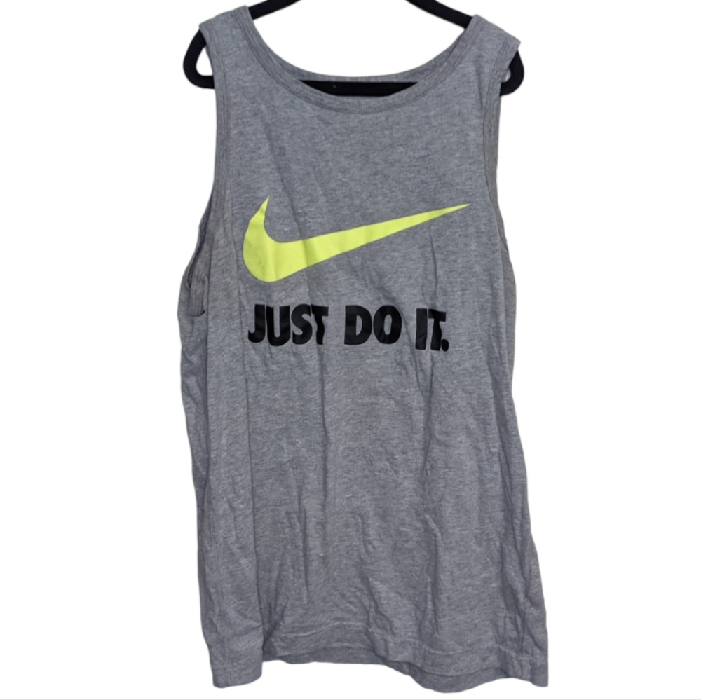 Nike Youth "Just Do It" Gray Tank Top Size XL πͺ - Picture 3 of 9